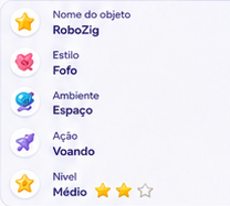 Resumo do objeto RoboZig