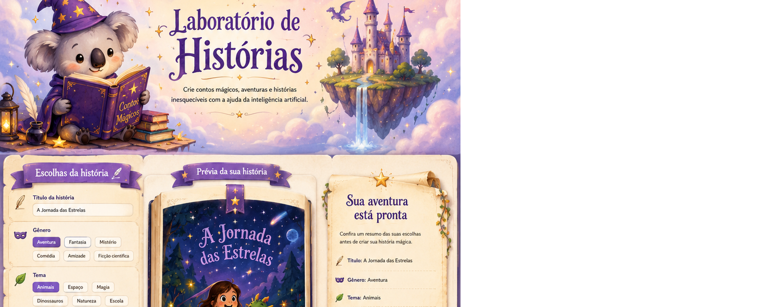 Laboratório de Histórias — NanoKoala