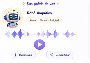 Sua prévia de voz